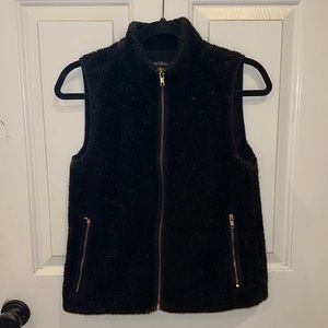 J crew black teddy vest